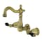 Kingston Brass KS1223PKL Duchess Two-Handle Wall Mount Bathroom Faucet, Antique Brass KS1223PKL - alternate 1